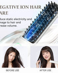 Cordless Hair Straightener Brush 3 Temperature